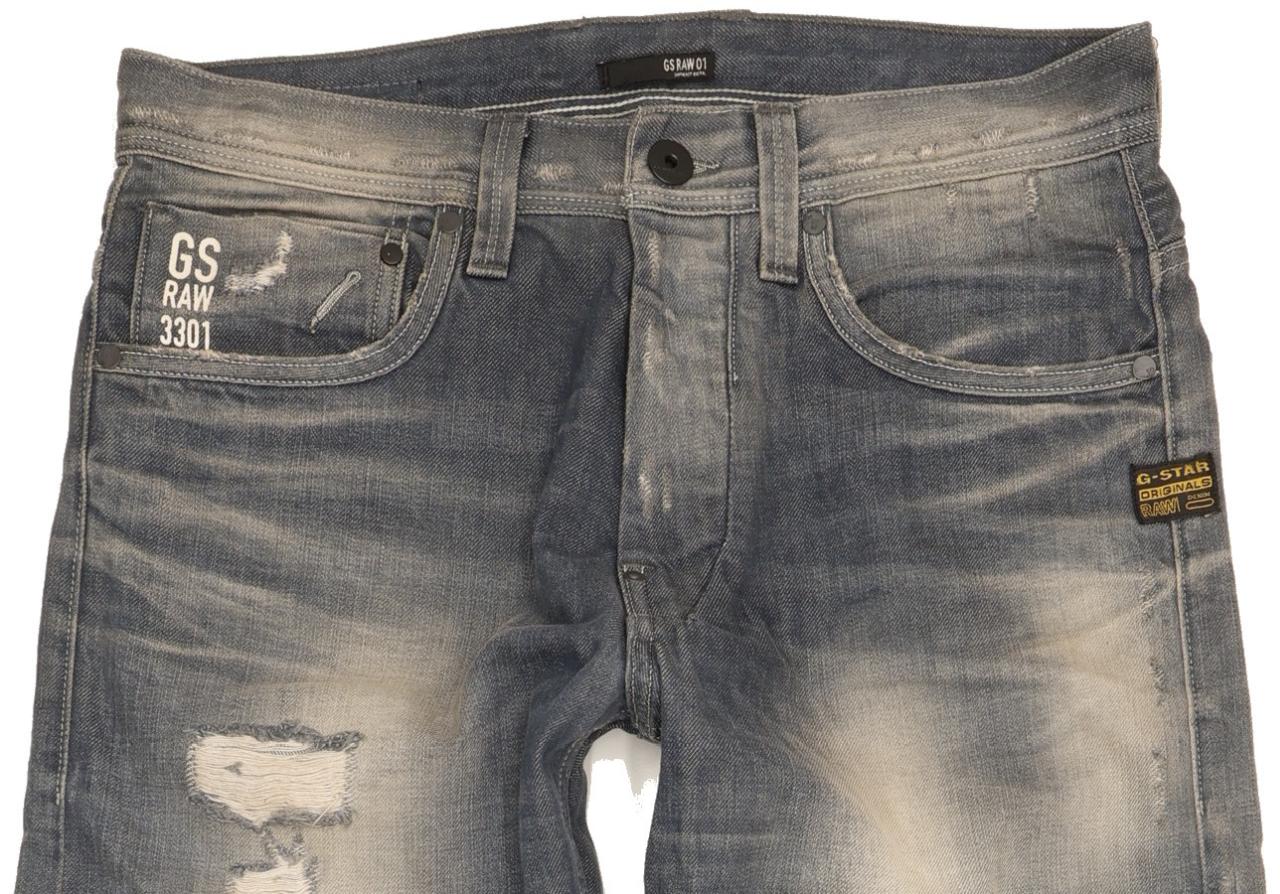 G-Star Attacc Men Blue Straight Regular Jeans W31 L33
