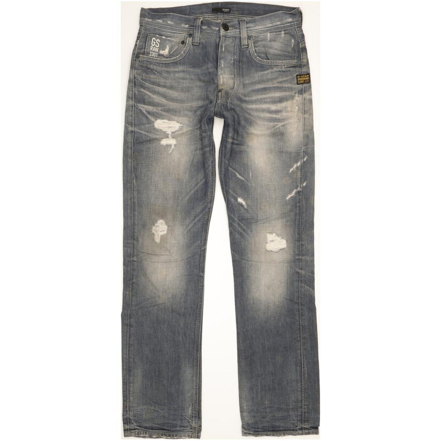 G-Star Attacc Men Blue Straight Regular Jeans W30 L34