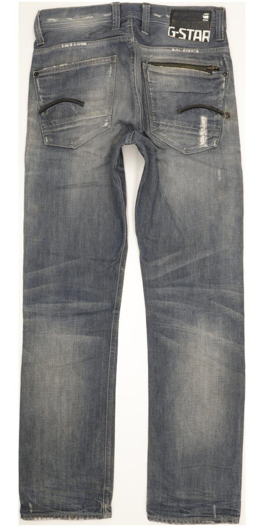 G-Star Attacc Men Blue Straight Regular Jeans W30 L34
