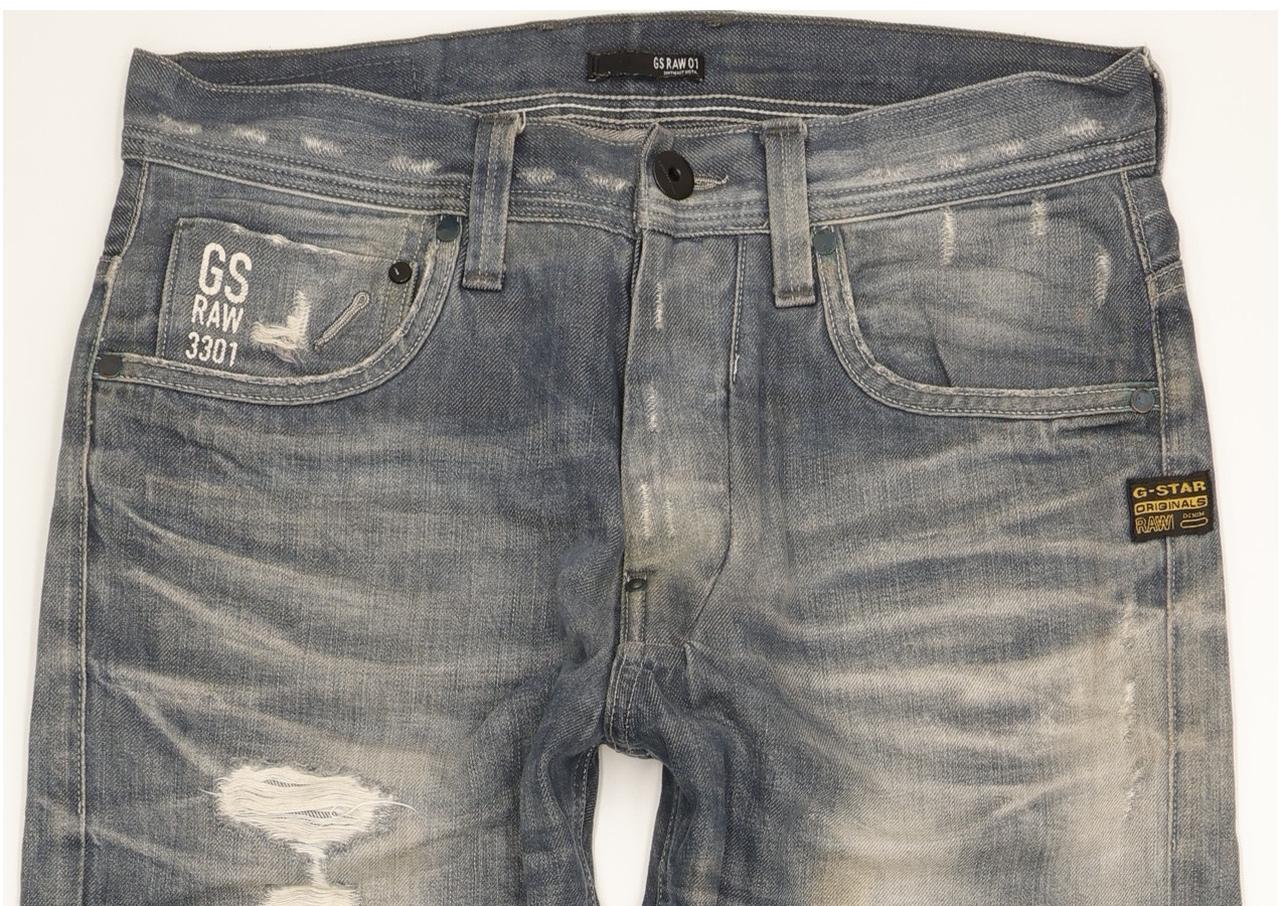 G-Star Attacc Men Blue Straight Regular Jeans W30 L34