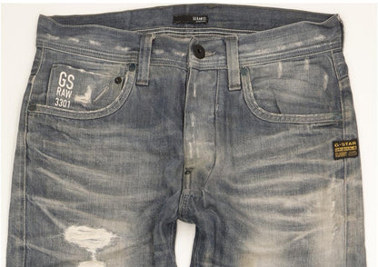 G-Star Attacc Men Blue Straight Regular Jeans W30 L34