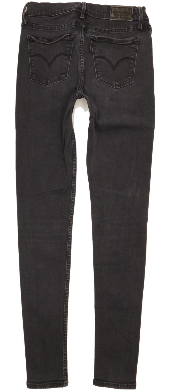 Levi's 710 Super Women Black Skinny Slim Stretch Jeans W28 L31