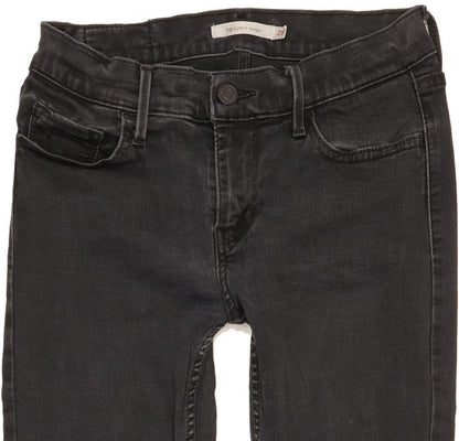 Levi's 710 Super Women Black Skinny Slim Stretch Jeans W28 L31