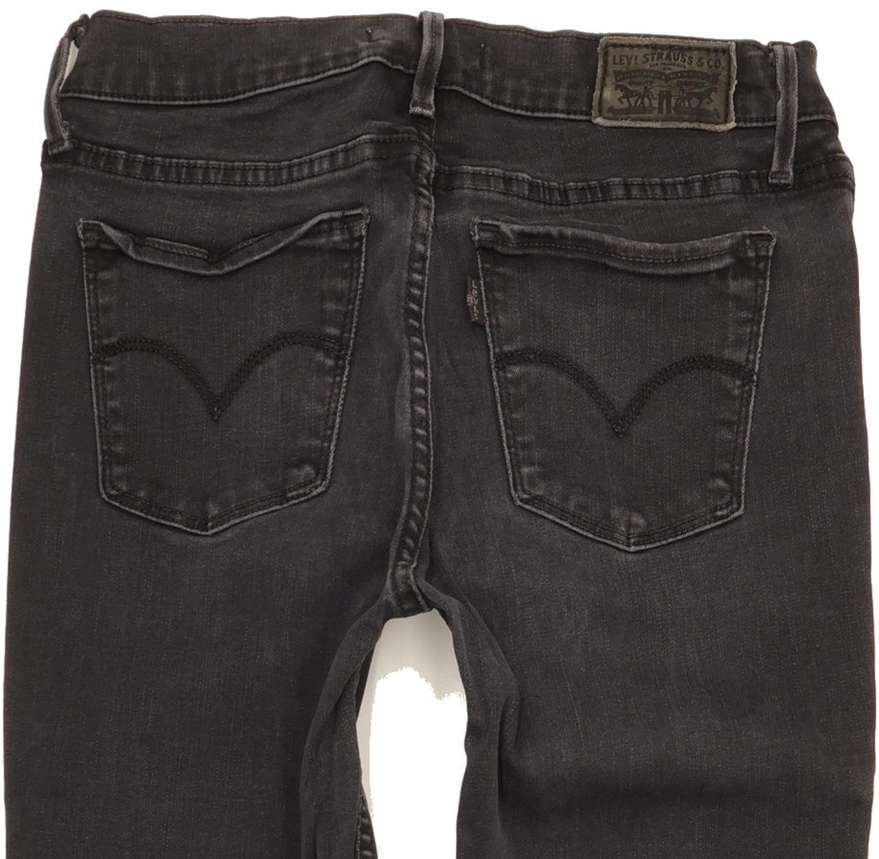 Levi's 710 Super Women Black Skinny Slim Stretch Jeans W28 L31