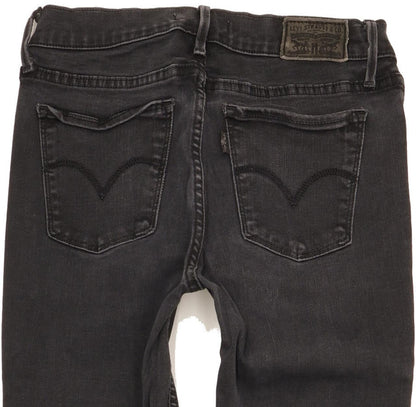 Levi's 710 Super Women Black Skinny Slim Stretch Jeans W28 L31