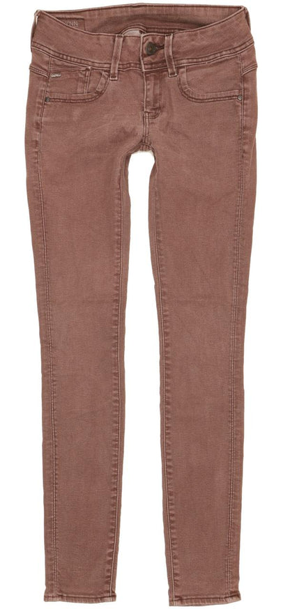 G-Star Lynn Mid Women Purple Skinny Slim Stretch Jeans W25 L30