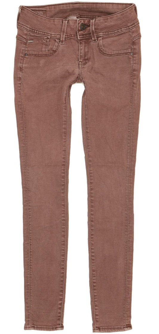 G-Star Lynn Mid Women Purple Skinny Slim Stretch Jeans W25 L30