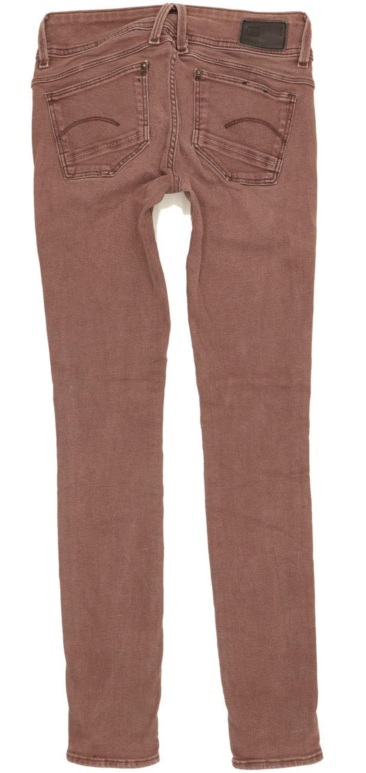 G-Star Lynn Mid Women Purple Skinny Slim Stretch Jeans W25 L30