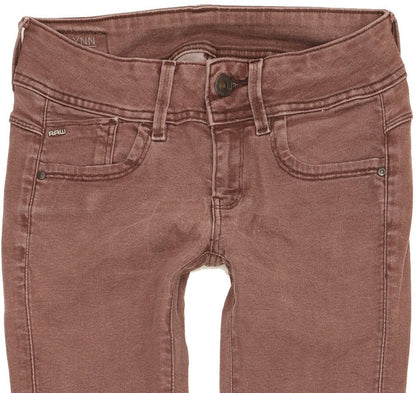 G-Star Lynn Mid Women Purple Skinny Slim Stretch Jeans W25 L30