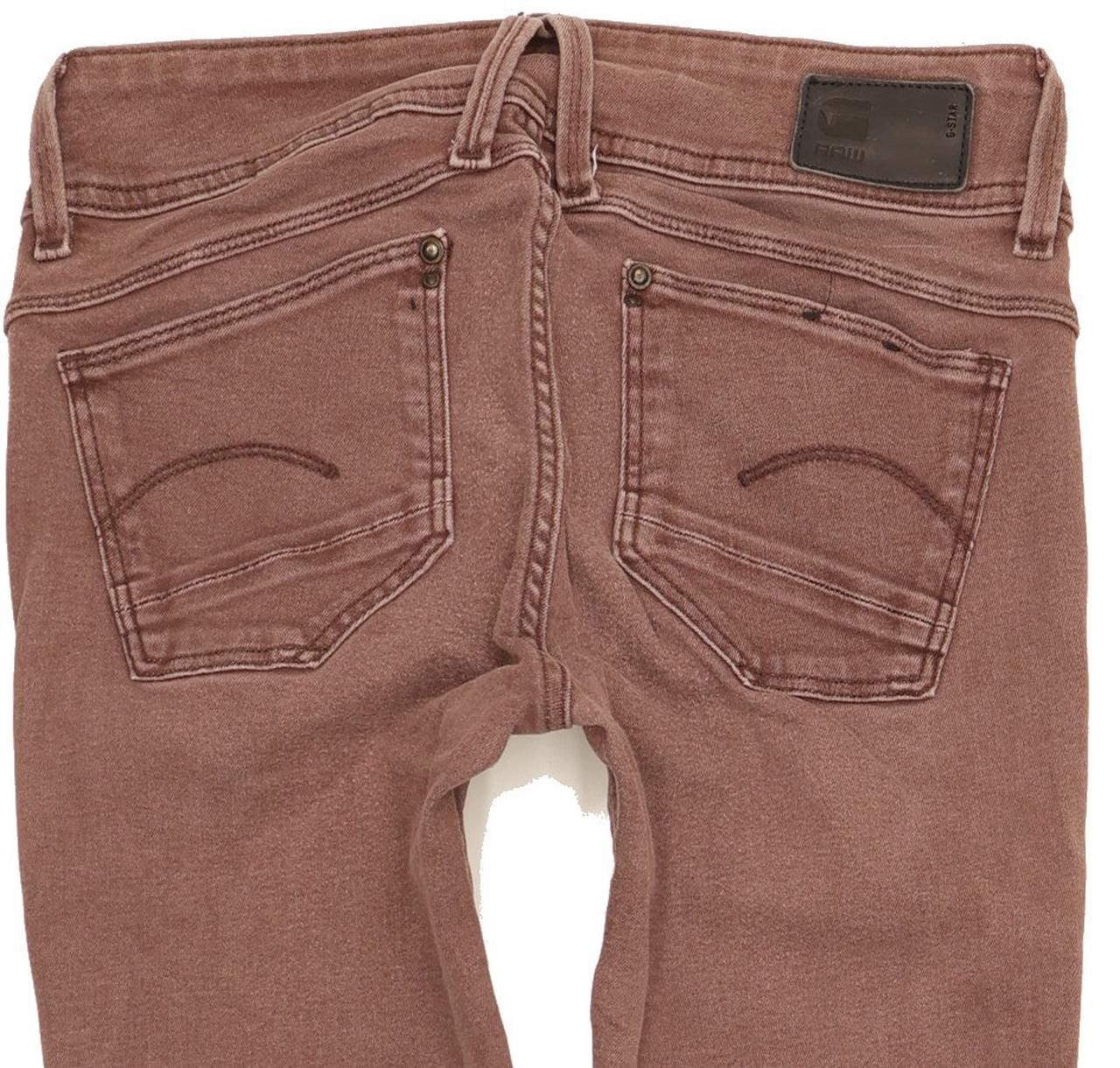 G-Star Lynn Mid Women Purple Skinny Slim Stretch Jeans W25 L30