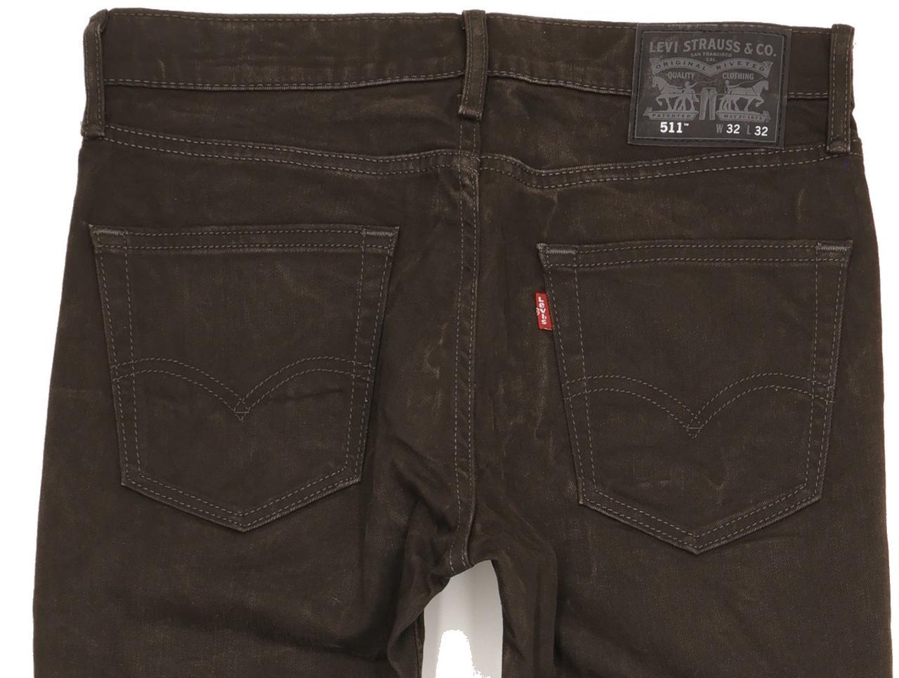 Levi's 511 Men Black Straight Slim Stretch Jeans W32 L32