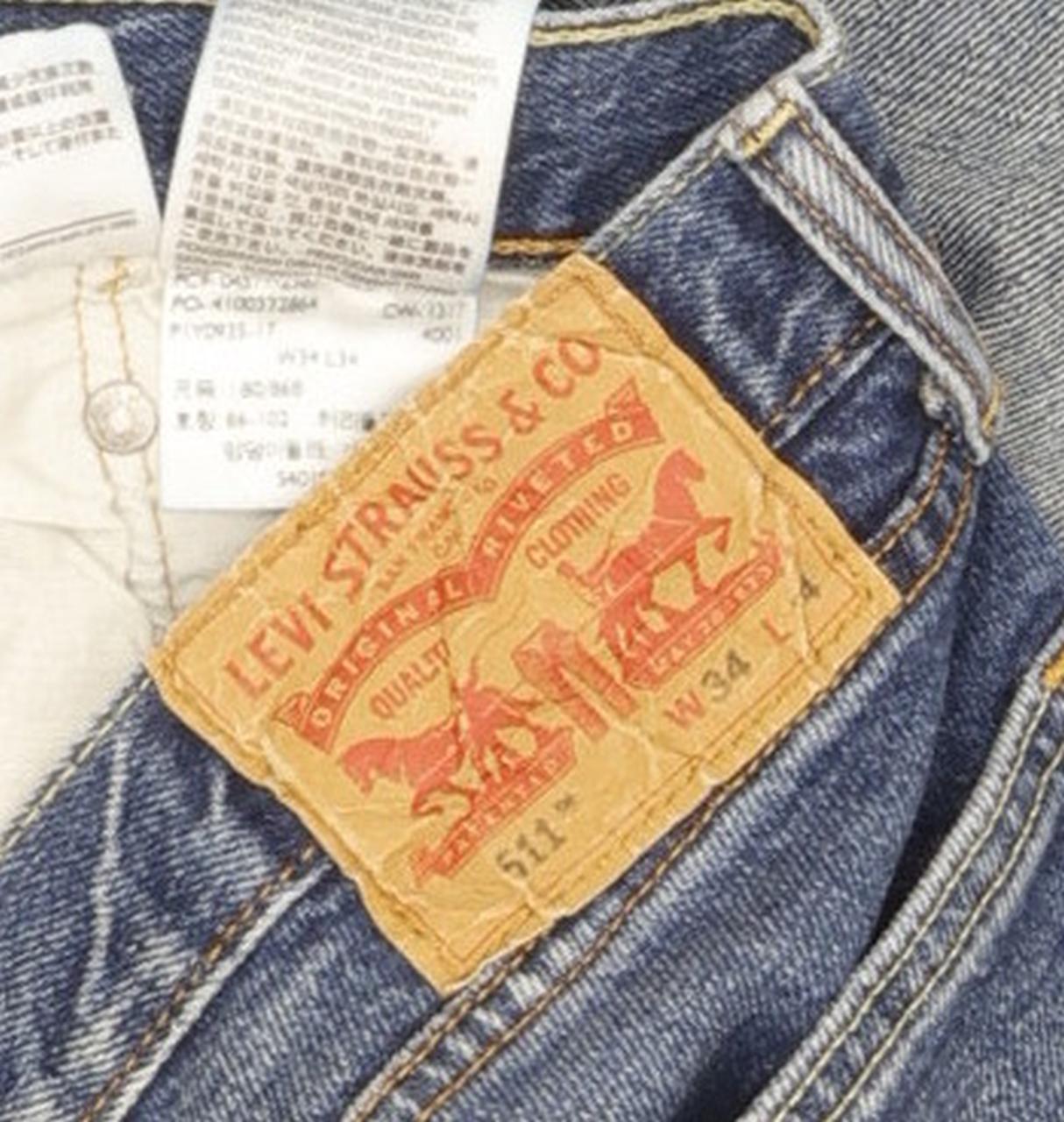 Levi's 511 Men Blue Straight Slim Stretch Jeans W34 L34
