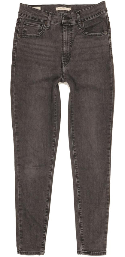 Levi's Mile Charcoal Skinny Slim Stretch Jeans High Waisted W29 L28