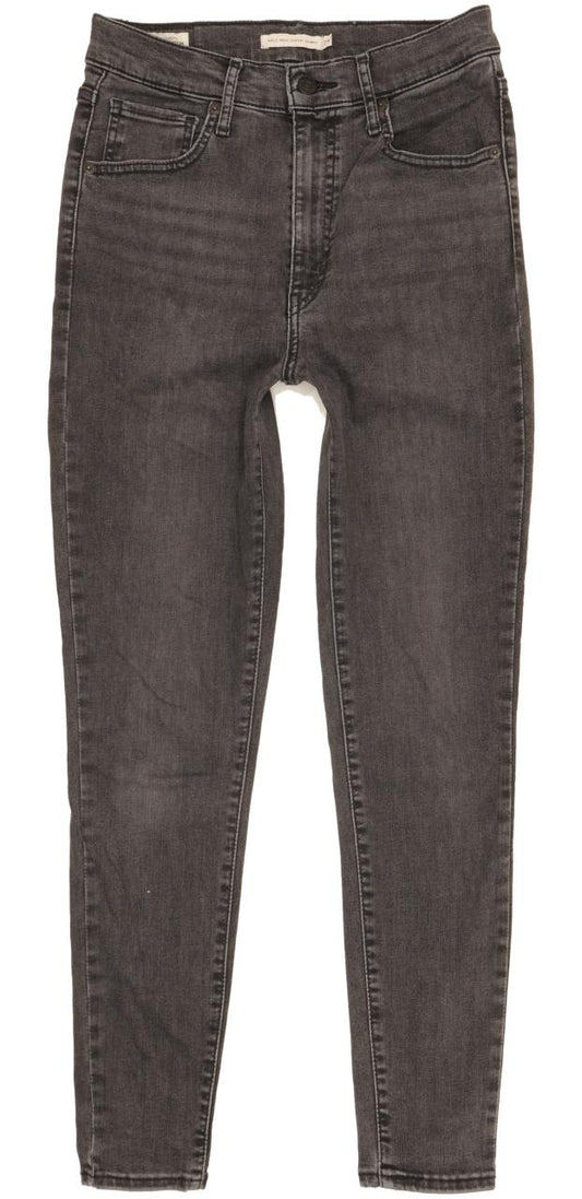 Levi's Mile Charcoal Skinny Slim Stretch Jeans High Waisted W29 L28