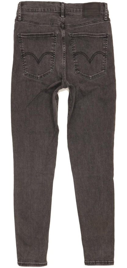 Levi's Mile Charcoal Skinny Slim Stretch Jeans High Waisted W29 L28