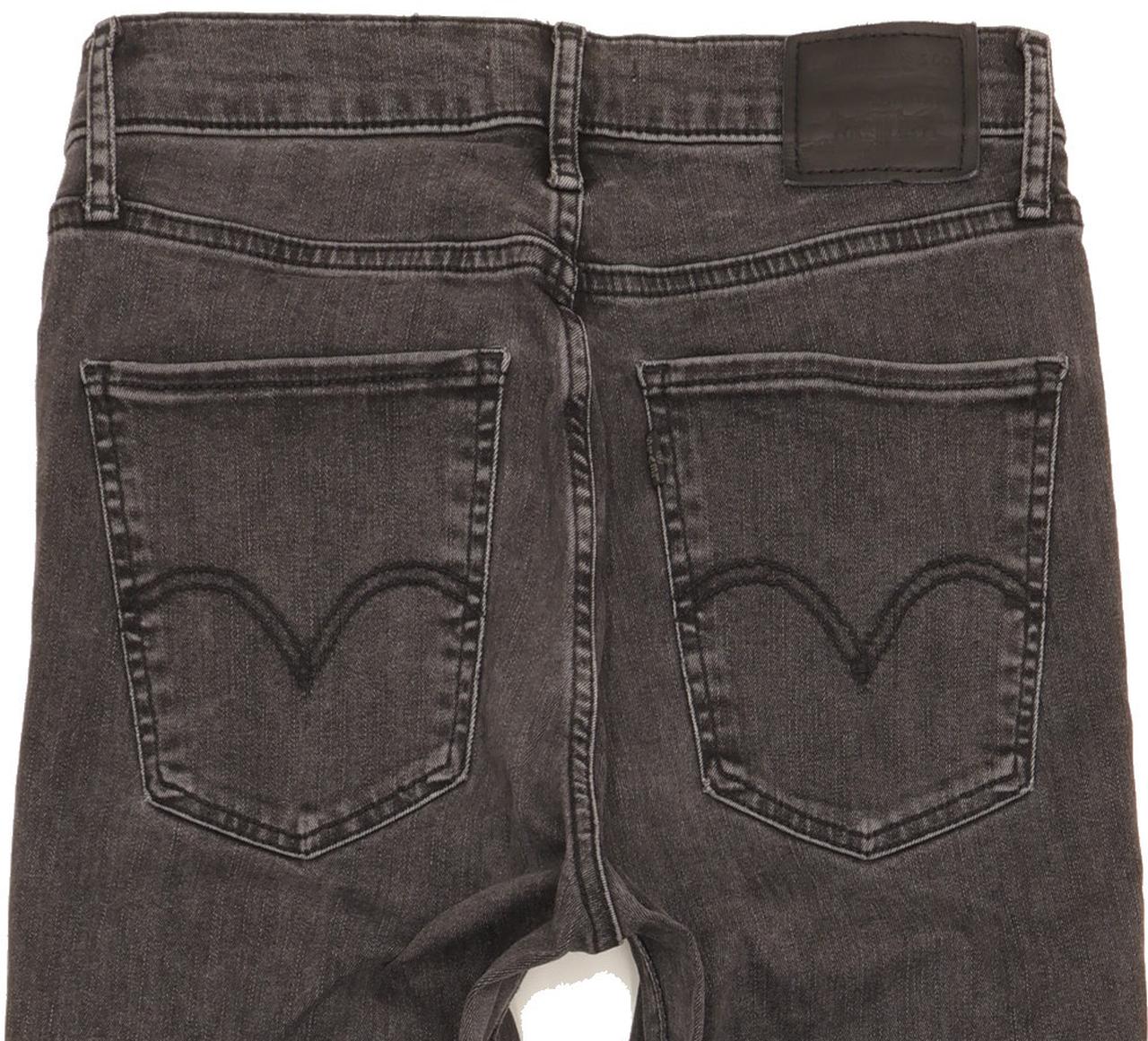 Levi's Mile Charcoal Skinny Slim Stretch Jeans High Waisted W29 L28