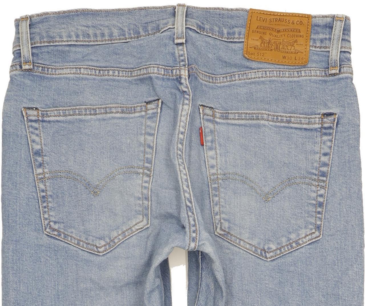 Levi's 512 Men Blue Tapered Slim Stretch Jeans W30 L32