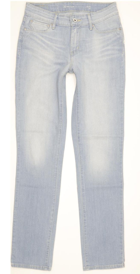 Levi's Demi Curve Women Blue Straight Slim Stretch Jeans W26 L31