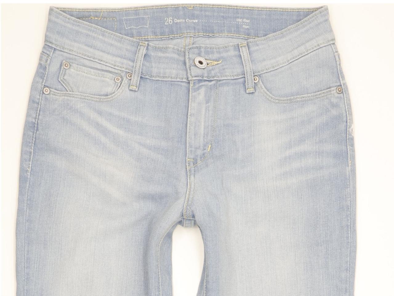 Levi's Demi Curve Women Blue Straight Slim Stretch Jeans W26 L31