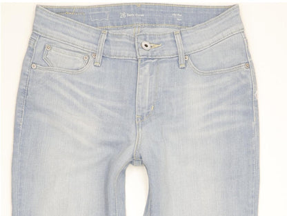Levi's Demi Curve Women Blue Straight Slim Stretch Jeans W26 L31