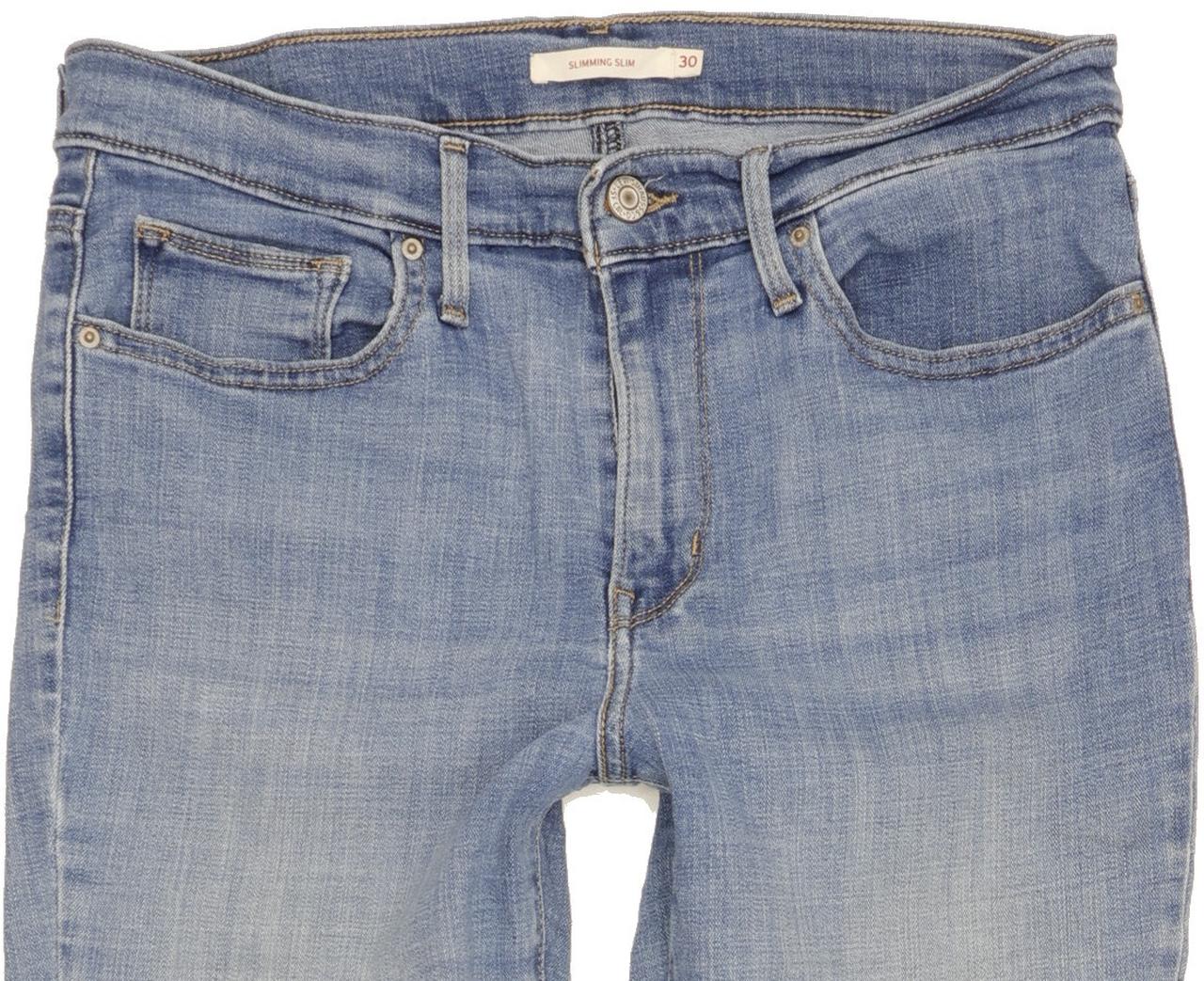 Levi's Slimming Women Blue Straight Slim Stretch Jeans W30 L32