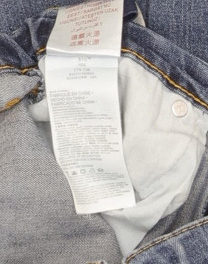 Levi's 510 Kids Blue Skinny Slim Jeans W27 L30
