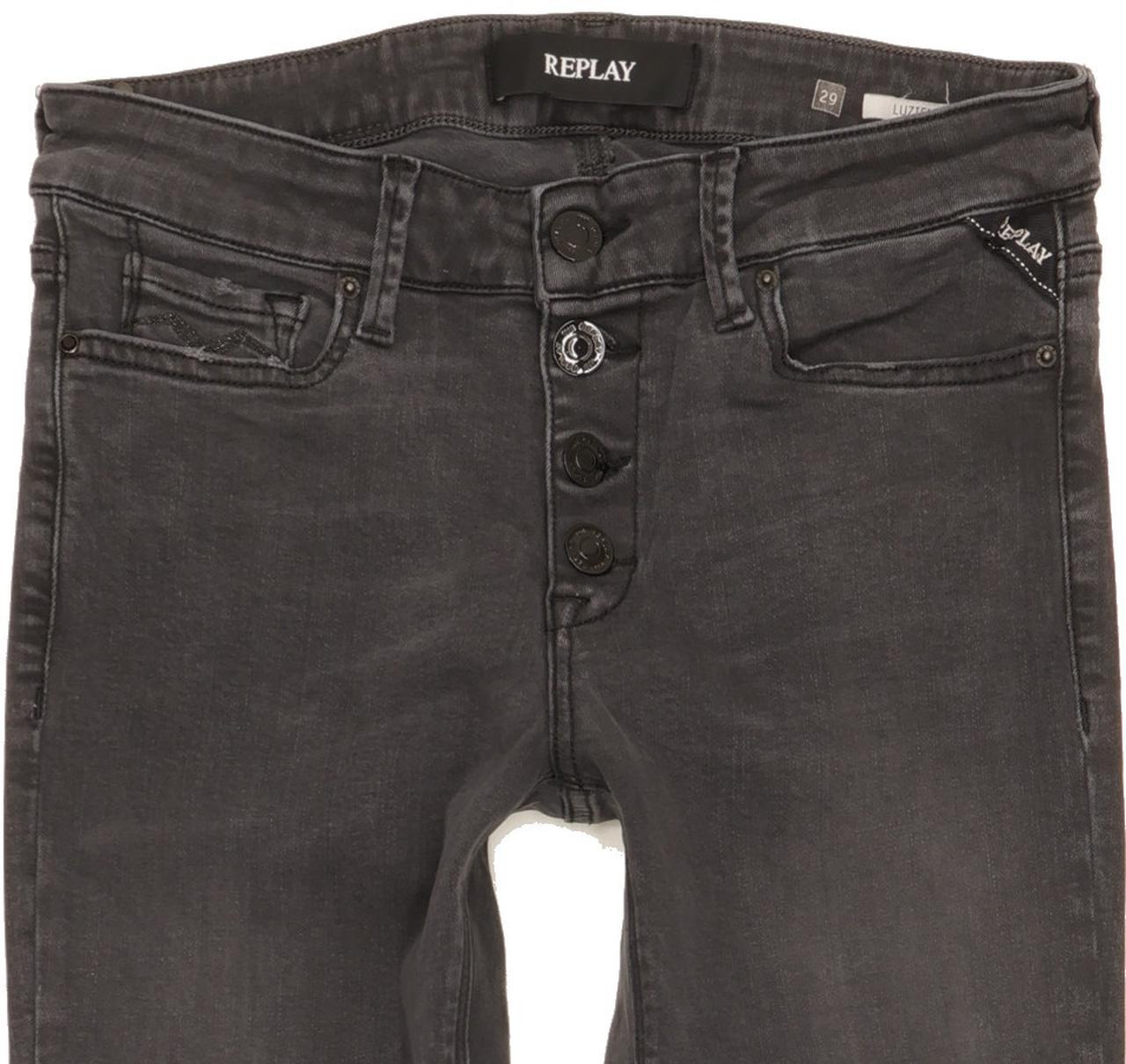 Replay Luzien Women Grey Skinny Slim Stretch Jeans W29 L31