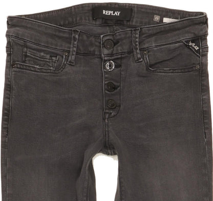 Replay Luzien Women Grey Skinny Slim Stretch Jeans W29 L31
