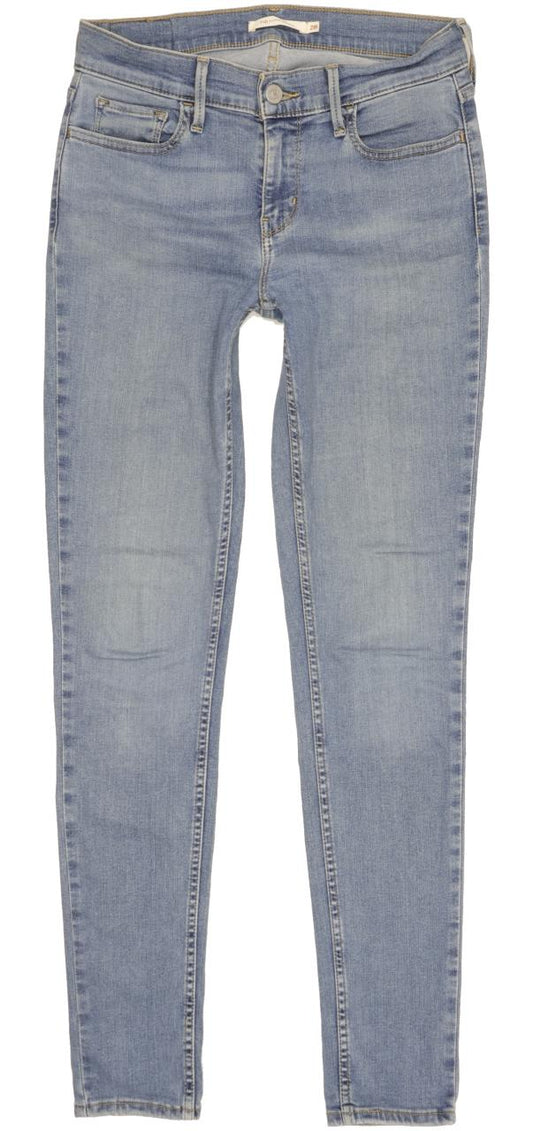 Levi's 710 Super Women Blue Skinny Slim Stretch Jeans W28 L30