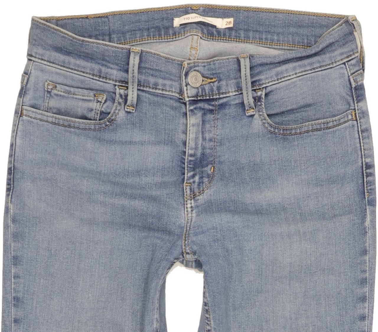 Levi's 710 Super Women Blue Skinny Slim Stretch Jeans W28 L30