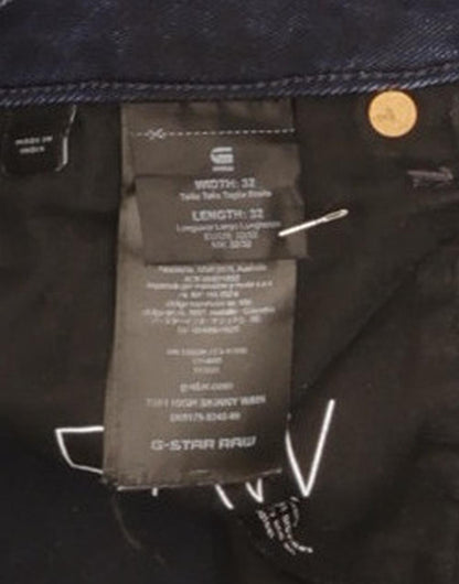 G-Star 3301 High Women Navy Skinny Slim Stretch Jeans W32 L31