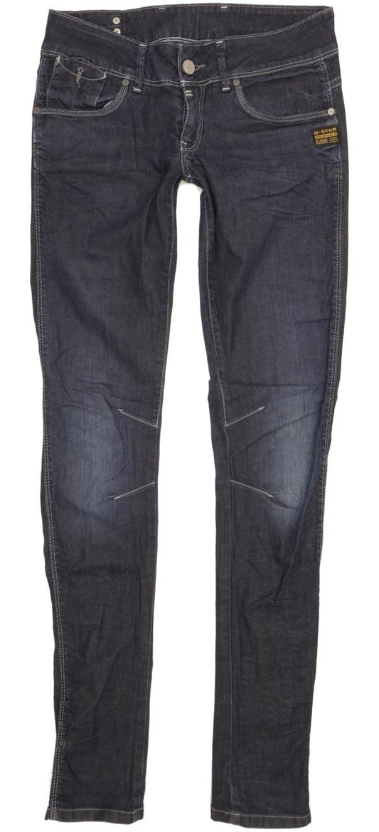 G-Star Fender Women Navy Skinny Slim Stretch Jeans W28 L34