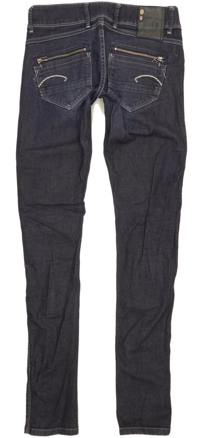 G-Star Fender Women Navy Skinny Slim Stretch Jeans W28 L34