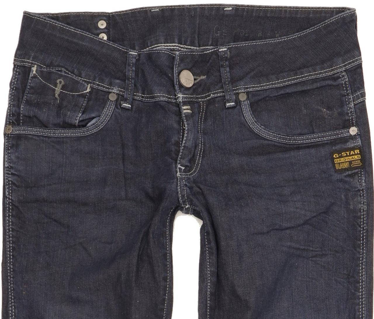 G-Star Fender Women Navy Skinny Slim Stretch Jeans W28 L34