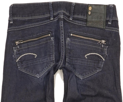 G-Star Fender Women Navy Skinny Slim Stretch Jeans W28 L34
