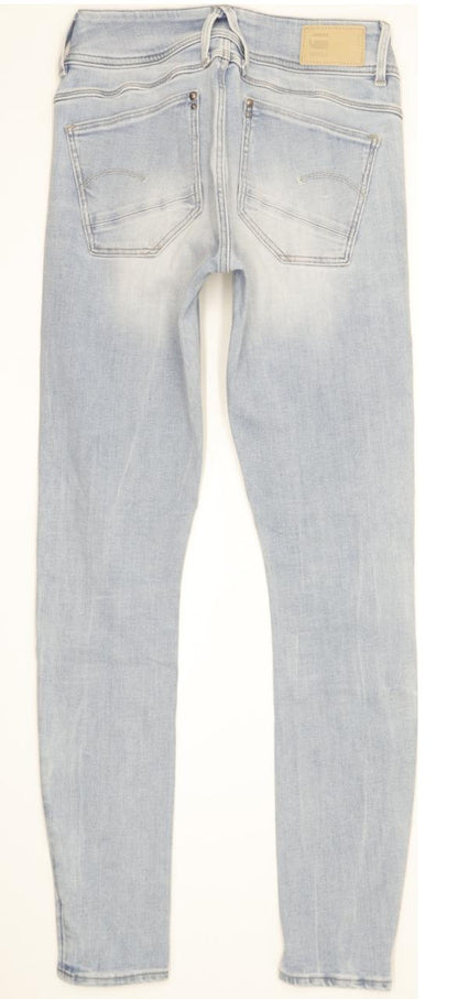 G-Star Lynn Mid Women Blue Skinny Slim Stretch Jeans W25 L29