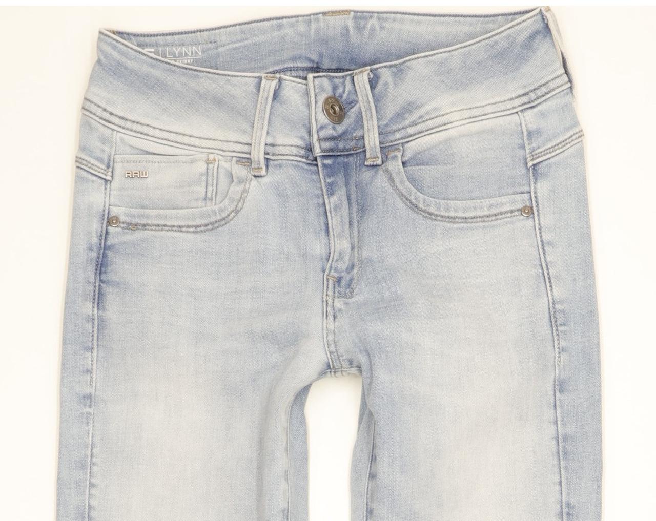 G-Star Lynn Mid Women Blue Skinny Slim Stretch Jeans W25 L29