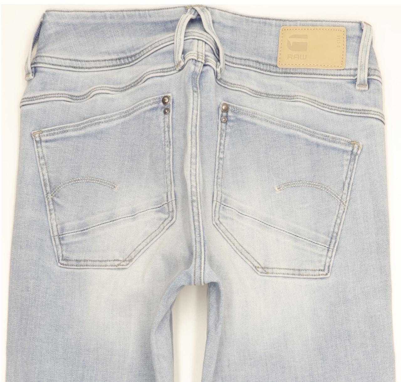 G-Star Lynn Mid Women Blue Skinny Slim Stretch Jeans W25 L29