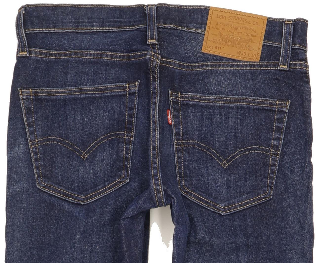 Levi's 511 Men Blue Straight Slim Stretch Jeans W30 L30