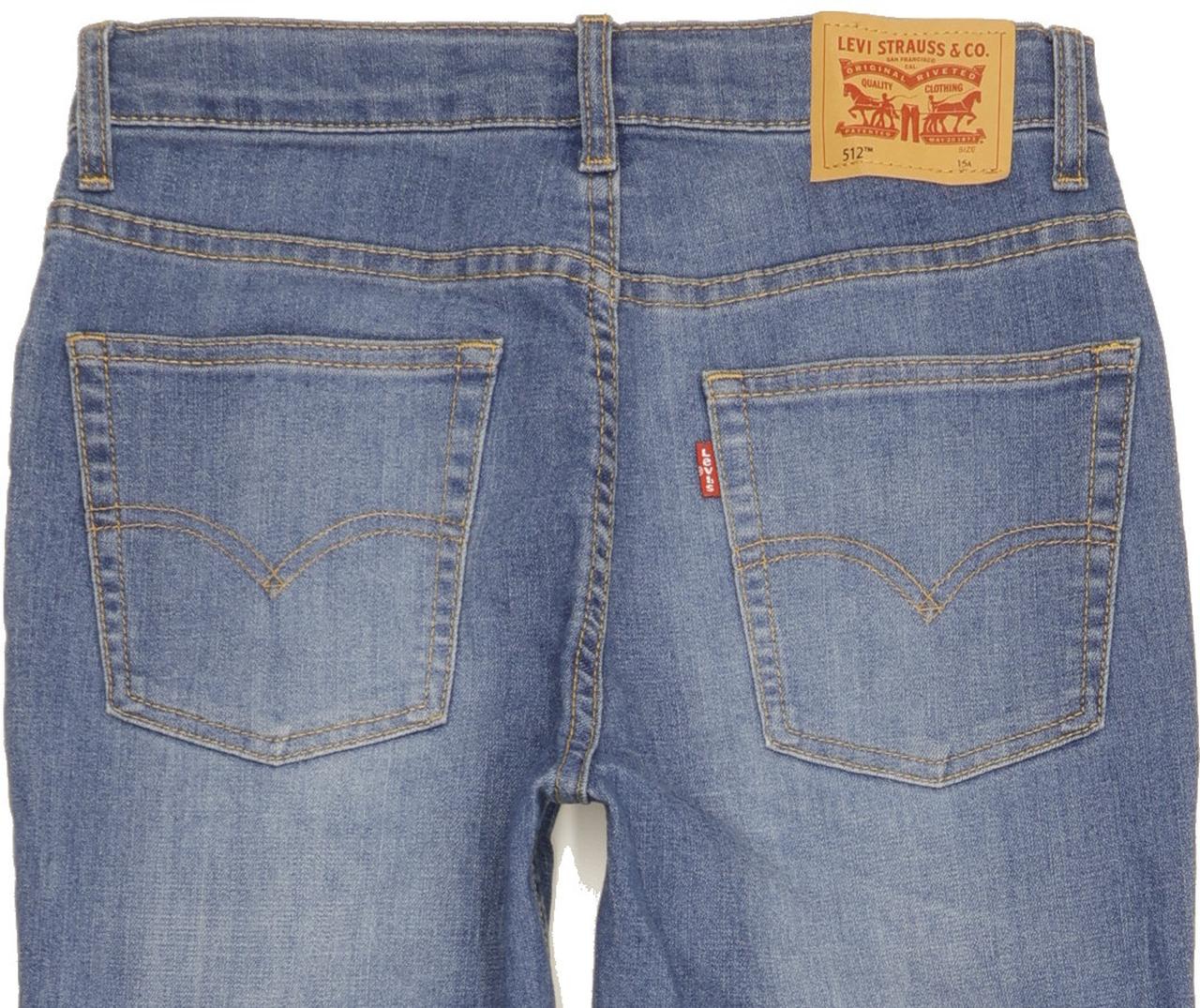 Levi's 512 Kids Blue Tapered Slim Stretch Jeans W28 L31