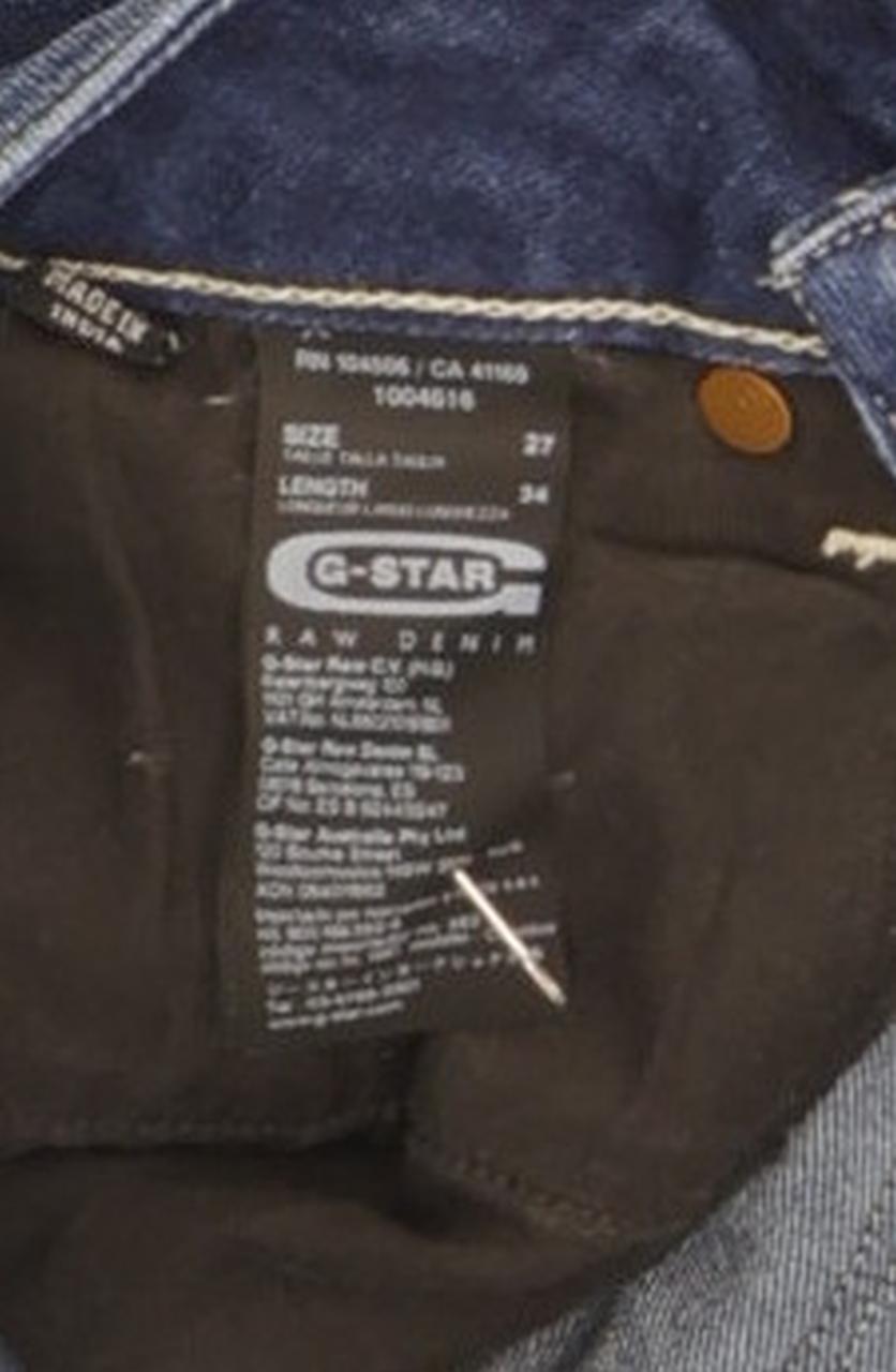 G-Star 3301 Women Blue Straight Slim Stretch Jeans W27 L34