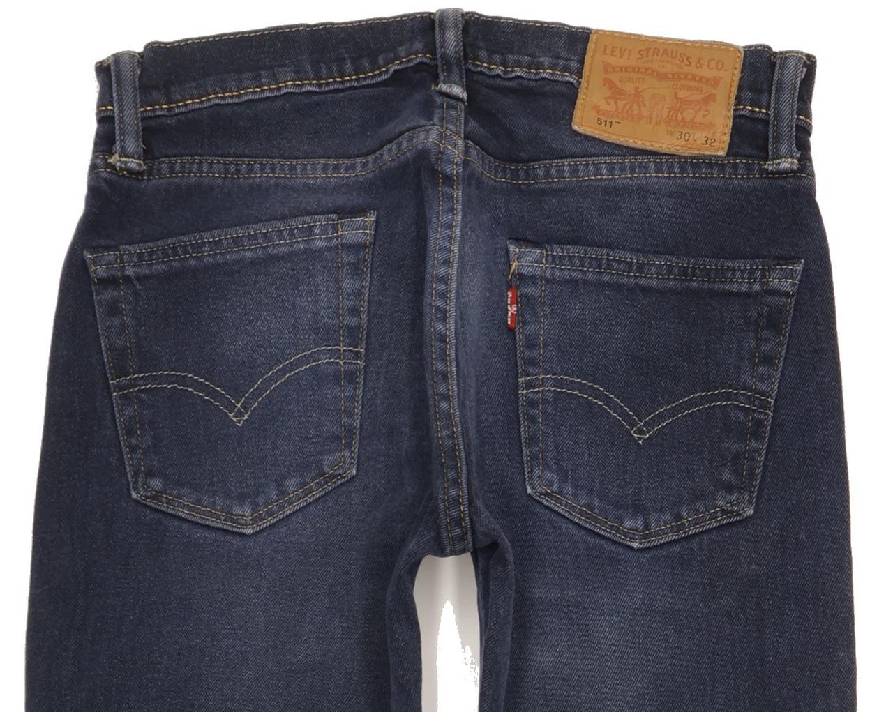 Levi's 511 Men Blue Straight Slim Stretch Jeans W30 L32