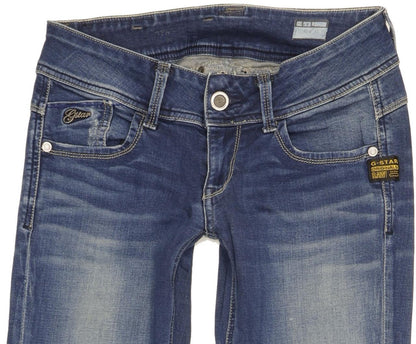 G-Star Lynn Women Blue Skinny Slim Stretch Jeans W27 L31