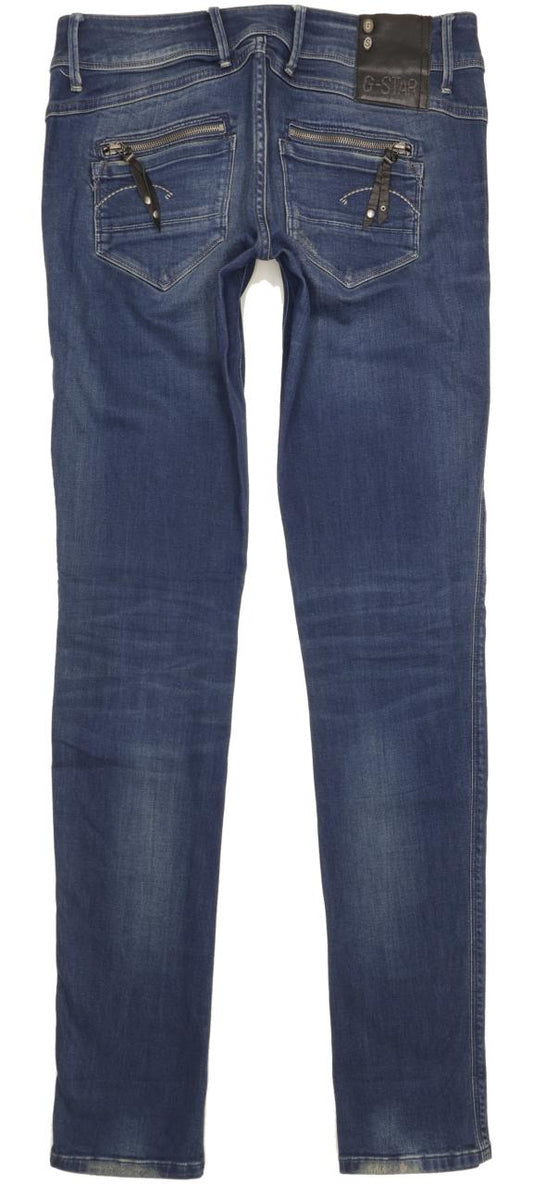 G-Star Fender Women Blue Skinny Slim Stretch Jeans W29 L36
