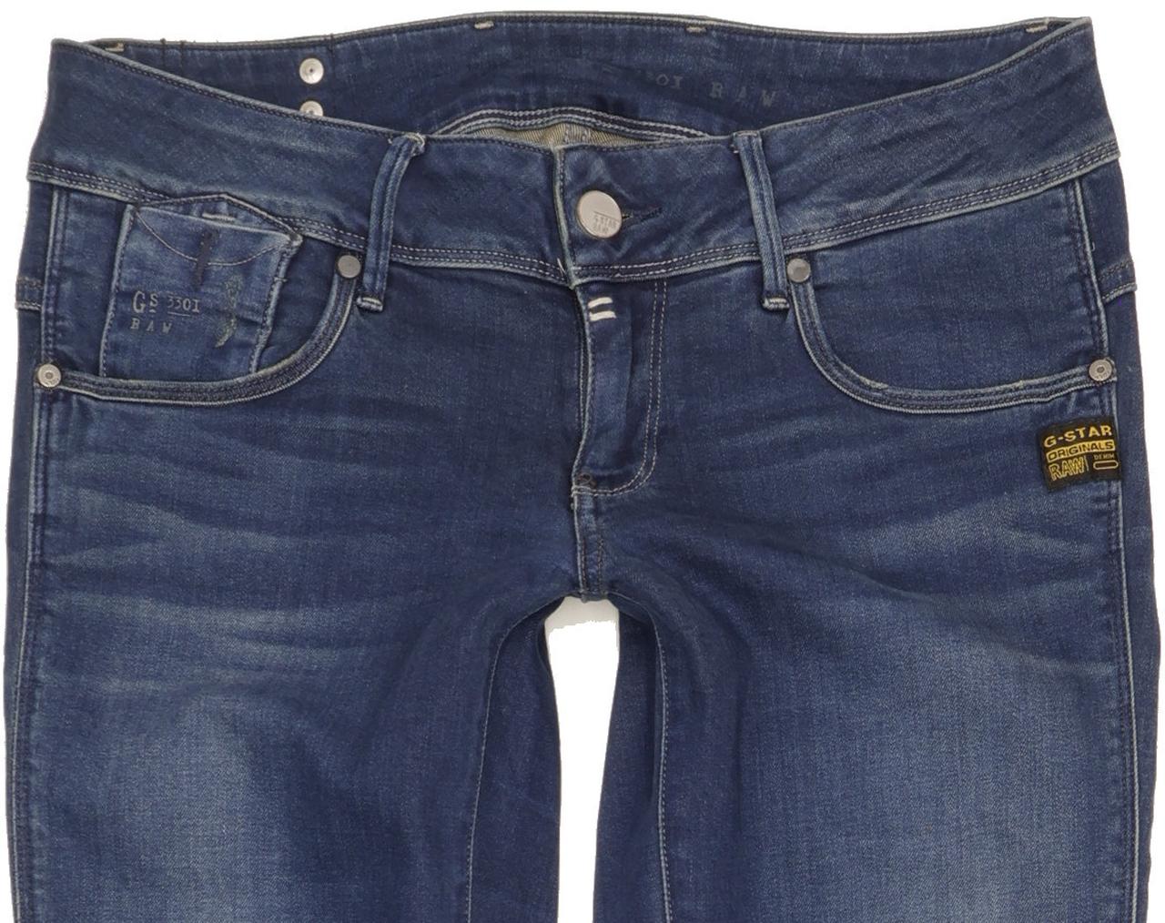 G-Star Fender Women Blue Skinny Slim Stretch Jeans W29 L36