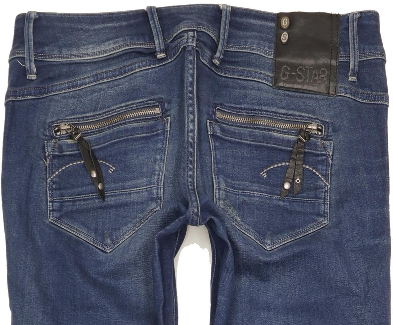 G-Star Fender Women Blue Skinny Slim Stretch Jeans W29 L36