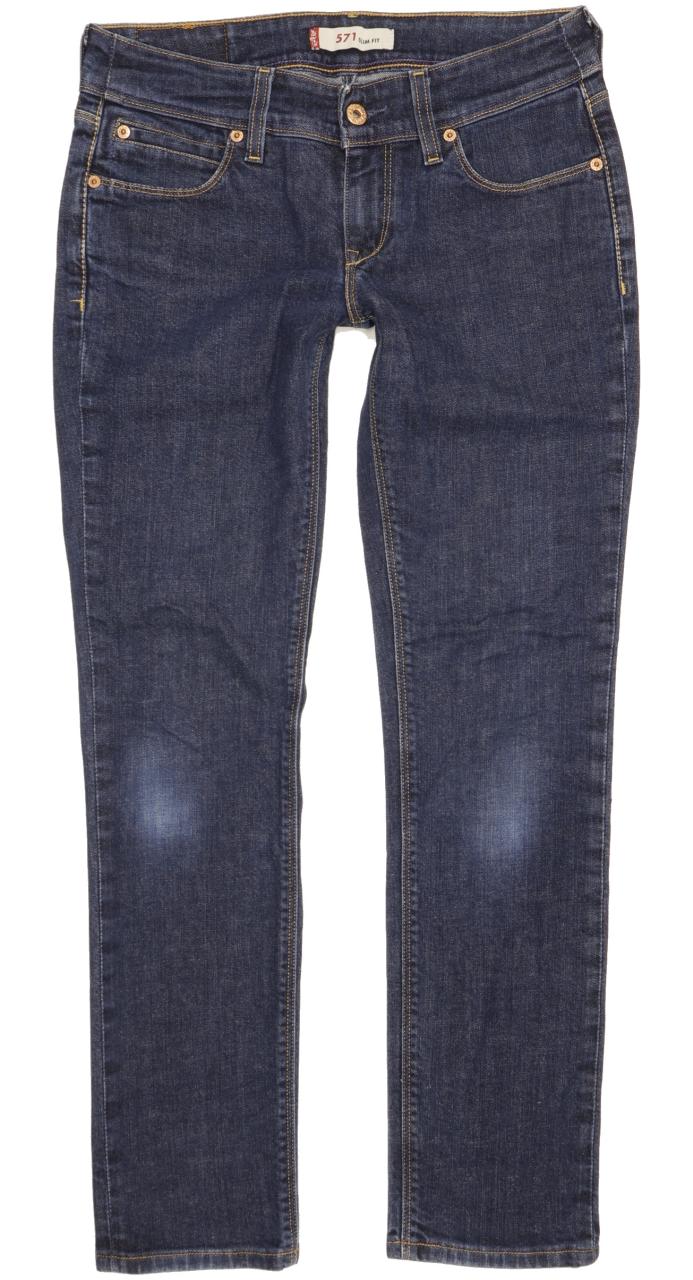 Levi's 571 Women Blue Straight Slim Stretch Jeans W30 L30