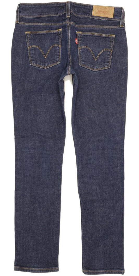 Levi's 571 Women Blue Straight Slim Stretch Jeans W30 L30