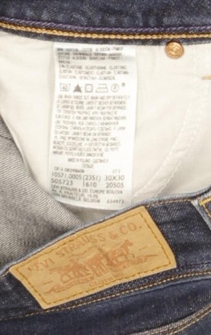 Levi's 571 Women Blue Straight Slim Stretch Jeans W30 L30