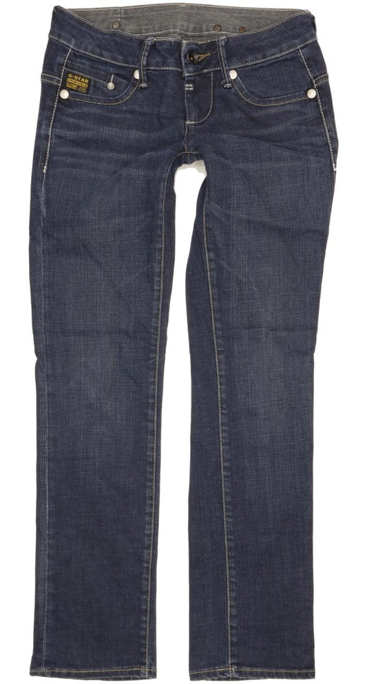 G-Star Women Blue Straight Slim Stretch Jeans W26 L30